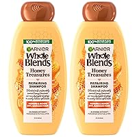 Whole Blends Honey Treasures Repairing Shampoo, for Dry, Damaged Hair, 22 Fl Oz, 2 Count (Packaging May Vary)