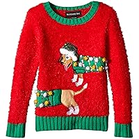Blizzard Bay Girls Ugly Christmas Sweater Dog