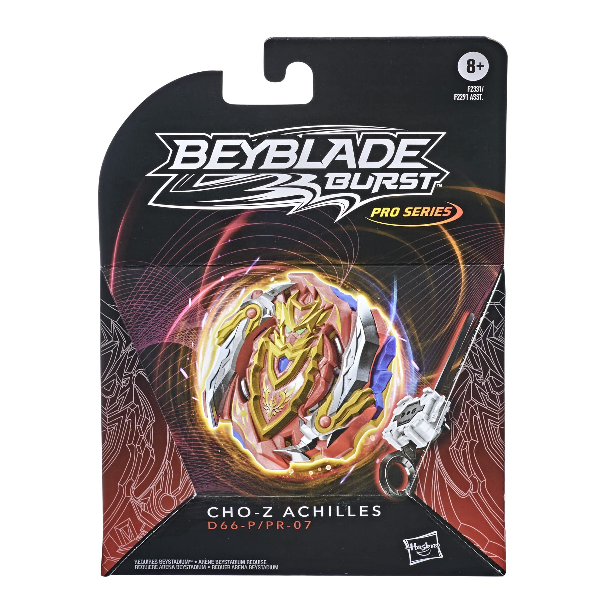 BEYBLADE Burst Pro Series Cho-Z Achilles Spinning Top Starter Pack -- Balance Type Battling Game Top with Launcher Toy