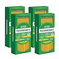 Ticonderoga Wood-Cased Pencils, Pre-Sharpened, 2 HB Soft, Yellow, 240 Count
