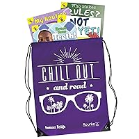 Summer Bridge Activities PreK-K Bundle, Ages 4-5, Summer Learning Kindergarten Workbook, Alphabet Flash Cards, Nonfiction and Fiction Children's Books, Drawstring Bag