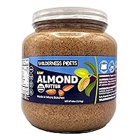 Almond Butter - Organic Raw Nut Butter (4 Pound) - Vegan, Gluten Free, Non GMO, No Salt, No Sugar