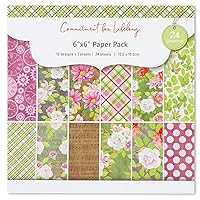 24 Sheets Spring Flower Scrapbook Paper Pad, 6