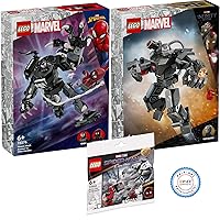 LEGO Marvel Building Toys: 76276 Venom Mech vs. Miles Morales, 76277 War Machine Mech & 30443 Spider-Mans Bridge Duel (7+)