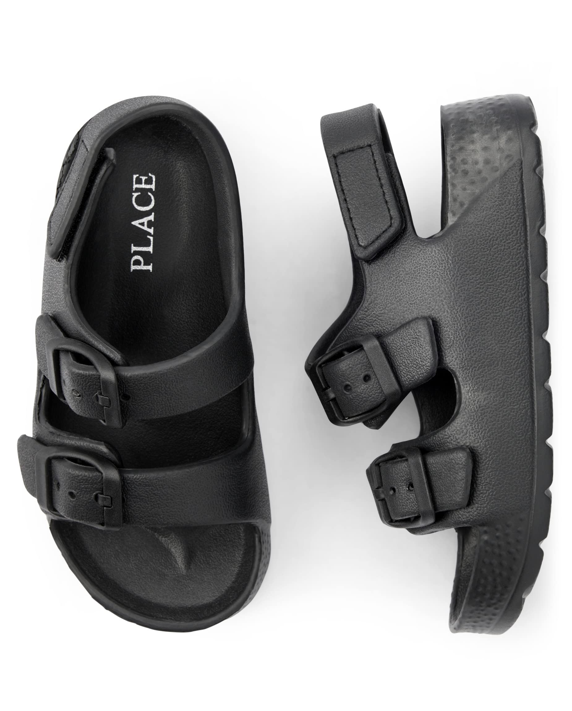 The Children's Place Unisex-Child and Toddler Boys Buckle Slides with Backstrap Sandal