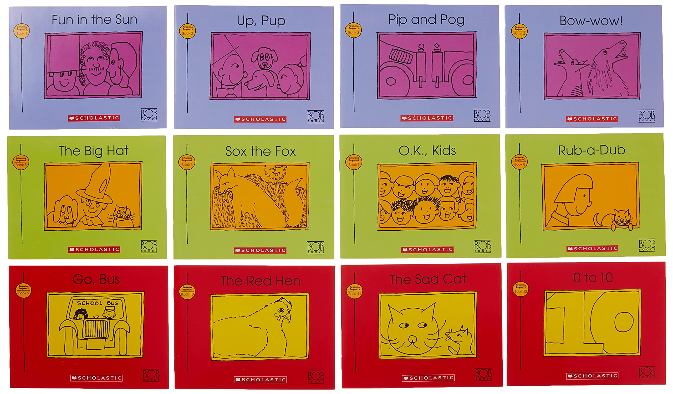 Bob Books - Advancing Beginners Box Set Phonics, Ages 4 and Up, Kindergarten (Stage 2: Emerging Reader): 8 Books for Young Readers (Bob Books)