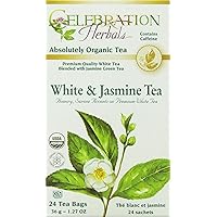 White & Jasmine Tea Organic 24 Bag, 0.02 Pound