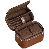 ROTHWELL 2 Watch Travel Case Storage Organizer for 2 Watches | Tough Portable Protection w/Zipper Fits All Wristwatches & Smart Watches Up to 50mm