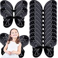 Giegxin 12 Pieces Fairy Wings for Girls Butterfly Wings Bulk for Kids Christmas Theme Birthday Party Favor, 13.8x16.5 Inch