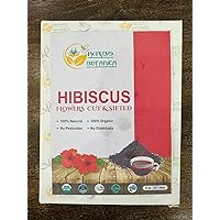 Herbs Botanica Organic Hibiscus Flowers Loose Cut And Sifted For Herbal Tea Caffeine Free Tea | Gluten Free, Non GMO, Non Irradiated, Keto Friendly | Resealable Kraft BPA-Free Bag 1/2 Lb / 8 oz