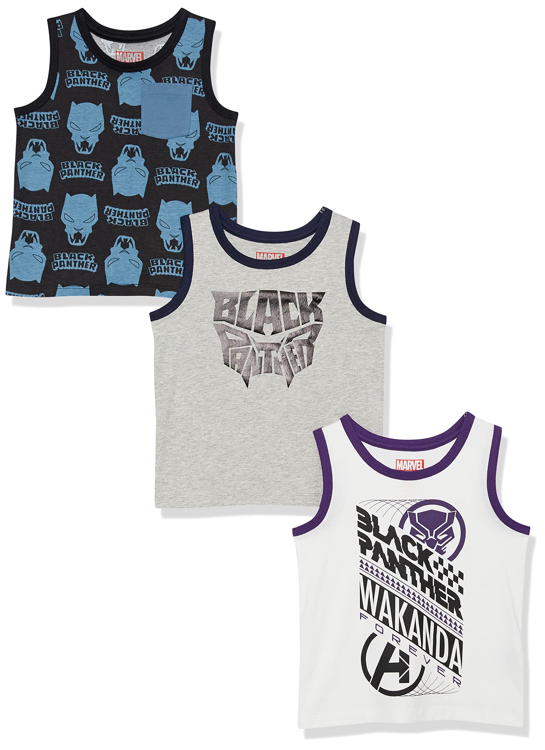 Amazon Essentials Boys Sleeveless Tank Top T-Shirts (Previously Spotted Zebra)