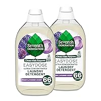 Seventh Generation EasyDose Laundry Detergent Fresh Lavender Scent 2 Pack Ultra Concentrated Washing Detergent 23 oz