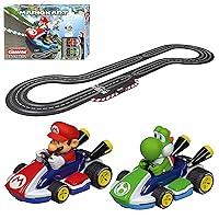 Carrera Evolution 20025243 Mario Kart Analog Electric 1:32 Scale Slot Car Racing Track Set - Includes Two 1:32 Scale Cars & Two Dual-Speed Controllers Ages 8+