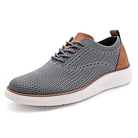 Athlefit Men's Fashion Dress Sneakers Mesh Breathable Oxfords Business Casual Walking Shoes