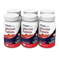 TRUEplus® Glucose Tablets, Strawberry Flavor - 50ct Bottle – 6 Pack