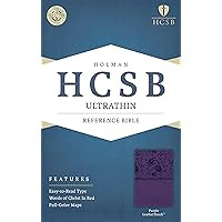 HCSB Ultrathin Reference Bible, Purple LeatherTouch HCSB Ultrathin Reference Bible, Purple LeatherTouch Imitation Leather