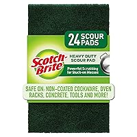 Scotch-Brite Heavy Duty Scour Pads, Scouring Pads for Kitchen and Dish Cleaning, 24 Pads