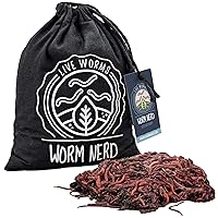 Composting Worms – Live Red Wriggler Compost Worms Mix – Sustainable Compost Worms Live for Organic Materials - Worm Composting Set for Better Soil Structure 100 Worms *CANNOT SHIP TO HAWAII