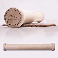 Perfect Cookie Rolling Pin 1/4-in. Fixed Depth Hardwood Made in the USA by Ann Clark