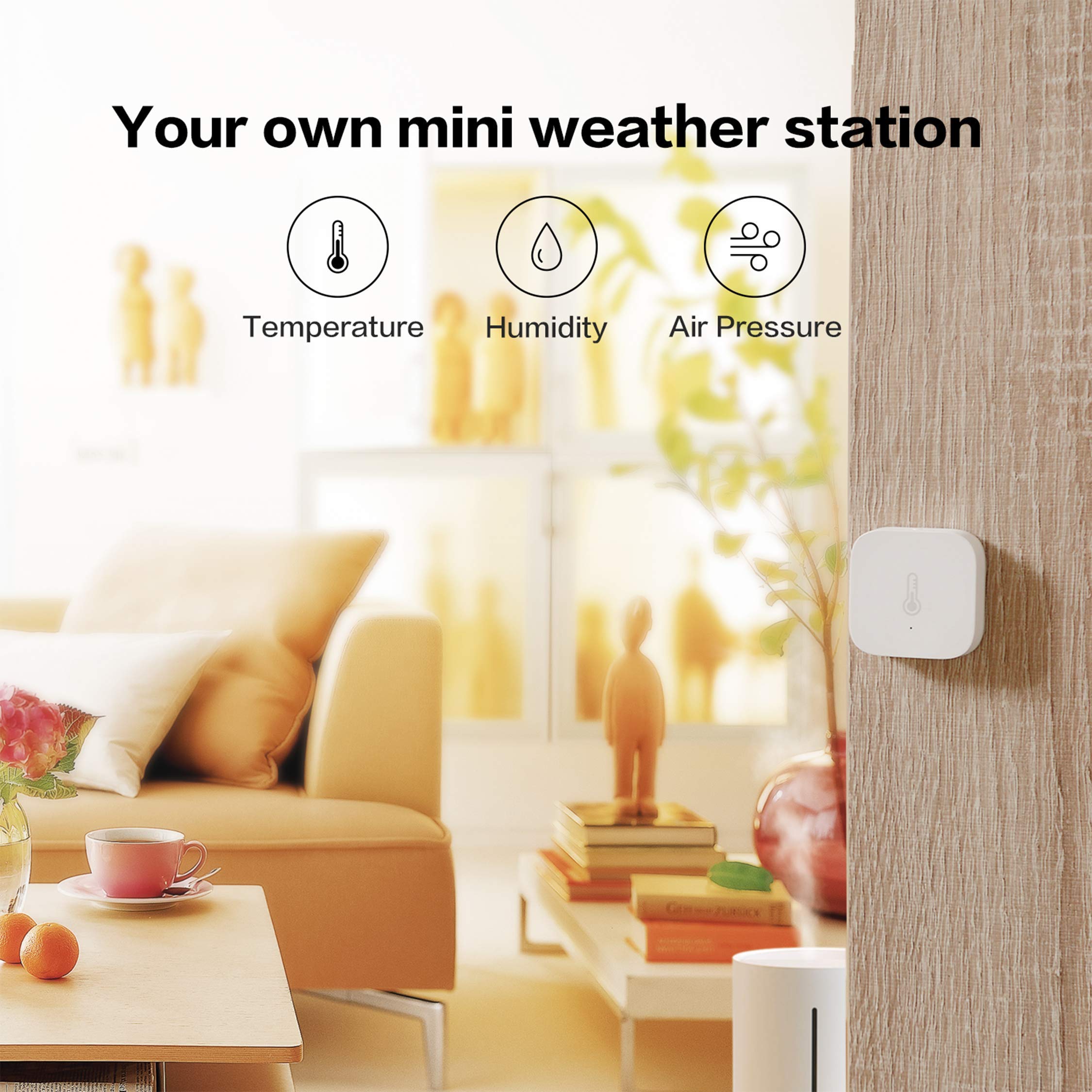 Aqara Smart Hub M2 Plus 3 Aqara Temperature and Humidity Sensor, Zigbee Connection, For Remote Monitoring and Smart Home Automation