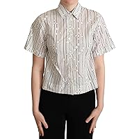 Dolce & Gabbana - BEST SELLERS - White Circles Dots Collared Button Up Shirt - IT44|L
