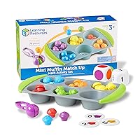 Mini Muffin Match Math Activity Set - 76 Pieces, Ages 3+ Counting Games for Kids, Preschool Learning Toys, Homeschool Learning Toys, Math for Preschoolers