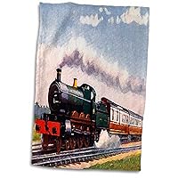 3D Rose Steam Train Towel, 15 x 22