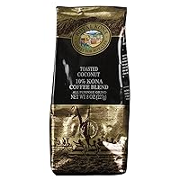 Royal Kona 10% Kona Coffee Blend, Toasted Coconut Flavor - Ground 8 Ounce Bag