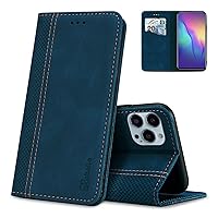 Mobile Phone Case for Google Pixel 8A Case Protective PU Leather Flip Case Stand Wallet Folding Case Bag Case with [Card Slot] [Stand Function] [Magnetic] Blue