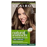 Clairol Natural Instincts Demi-Permanent Hair Dye, 6 Light Brown Hair Color, Pack of 1