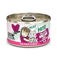 Weruva B.F.F. Play - Best Feline Friend Paté Lovers, Aw Yeah!, Tuna & Duck Double Dare with Tuna & Duck, 2.8oz Can (Pack of 12)