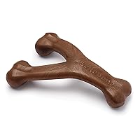 Wishbone Durable Dog Chew Toy for Aggressive Chewers, Real Peanut, Made in USA, Giant
