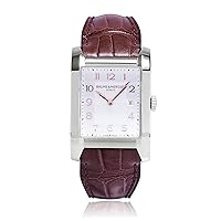 Baume & Mercier Brown Leather Strap Silver Dial Women's Watch #10018