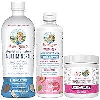 MaryRuth's Women's Multivitamin+Lustriva Hair Growth, Menopause Support, & Daily Liquid Multimineral, 3-Pack Bundle for Hair Support, Skin Health, Immune Support, Gut Health, and Sleep Support