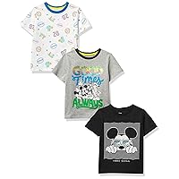Disney | Marvel | Star Wars Boys and Toddlers' Short-Sleeve T-Shirts (Previously Spotted Zebra), Multipacks