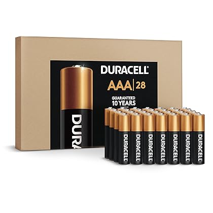 Duracell Coppertop AAA Batteries, 28 Count Pack Triple A Battery with Long-Lasting Power for Household and Office Devices (Ecommerce Packaging)