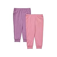 Hanes Unisex Pure Comfort French Terry Joggers, Girl and Baby Boy Pants, 2-Pack