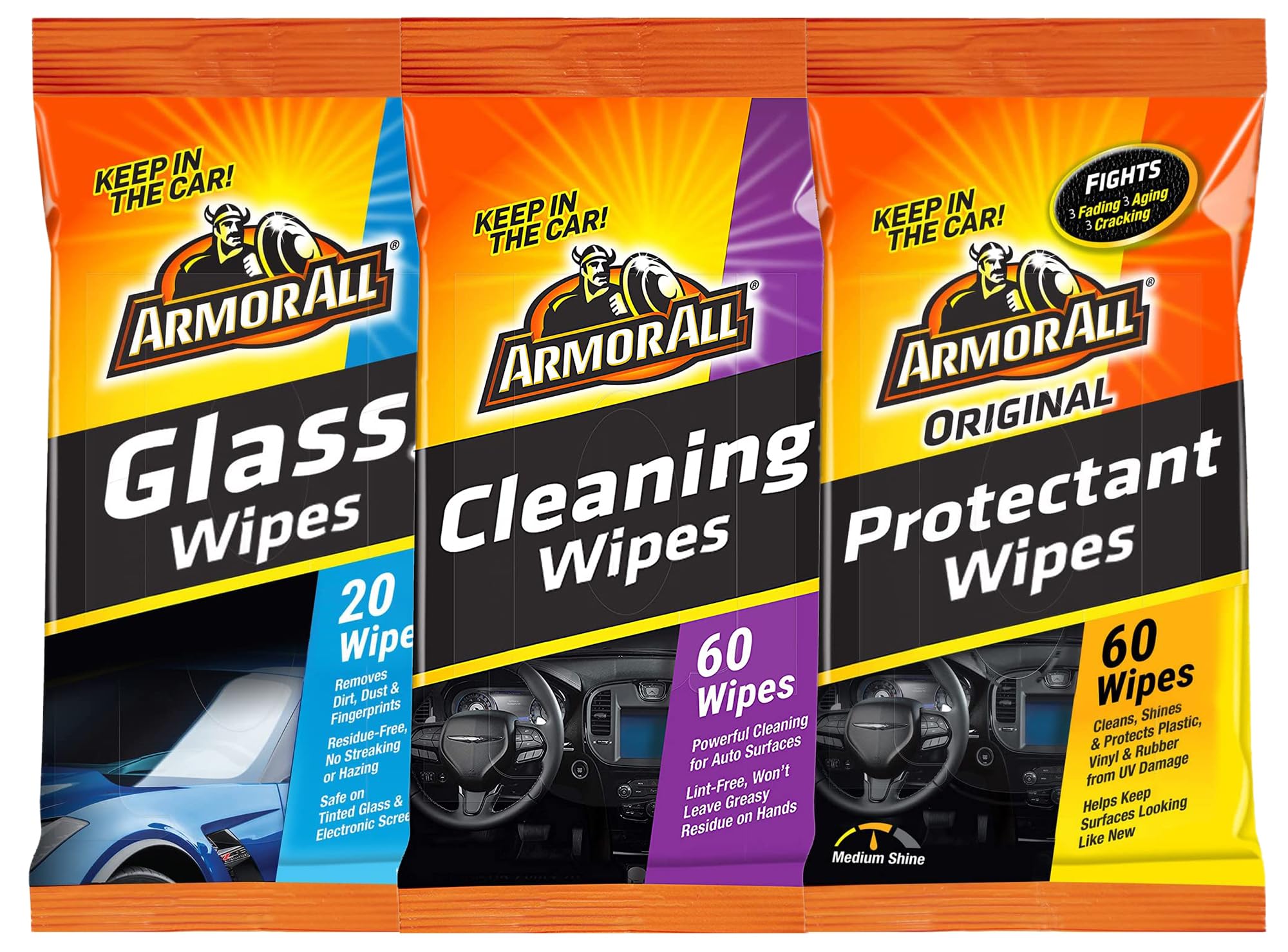 Armor All 25-Count Wipes Car Interior Cleaner in the Car Interior