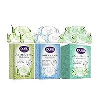 Duru Glycerin Bar Soap Set Pack of 9 - Aloe Vera Micellar Cucumber Vegan Transparent Moisturizing Cleansing Bar Soap Pack of 9
