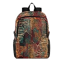 ALAZA Tribal Paisley Floral Pattern Hiking Backpack Packable Lightweight Waterproof Dayback Foldable Shoulder Bag for Men Women Travel Camping Sports Outdoor