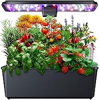 Hydroponic System Grow Kit, 12 Pods Indoor Garden Hydroponic Growth System with 36W Full-Spectrum Plant 100pcs LED Grow Lights, 2 Planting Modes, Automatic Timer, Adjustable Height Up to 23.6