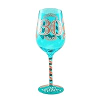 Thirsty Thirty Birthday Wine Glass – Novelty Gift Idea for Him or Her