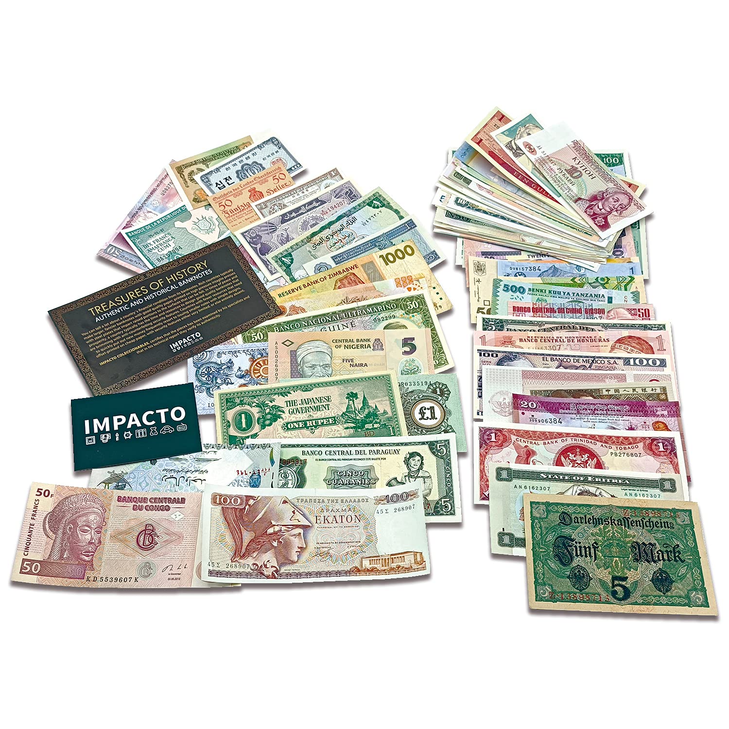 Mua World Currency Collection – 100 Uncirculated Banknotes from