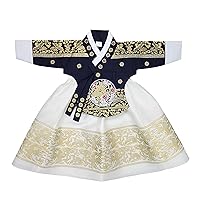 Korean Traditional Hanbok Babies Girls Dress First Birthday Party DOLBOK 1-15 Ages Gold Print MYG101