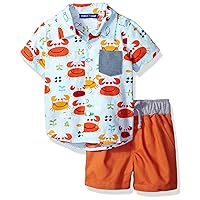 Bonnie Baby Baby Boy's Coveralls and Short Sets, Crab Print, 0-3 Months
