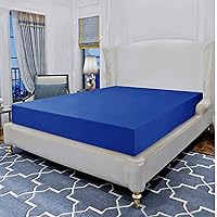 Elegant Comfort Luxurious Wrinkle Resistant 1500 Thread Count Egyptian Quality 1-Piece Fitted Sheet All Around Elastic -Deep Pocket- Ultra Soft Bottom Fitted Sheet, Queen, Royal Blue