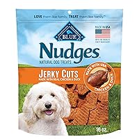 Nudges Jerky Cuts Dog Treats, Made in the USA with Natural Ingredients, Chicken & Duck, 16-oz. Bag