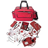 ASA TECHMED Durable Nurse Travel Bag with Nursing Supplies – Multi-Pocketed, Heavy-Duty Nylon, Webbed Shoulder Strap