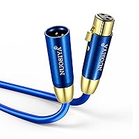 XLR to 1/4 Stereo Balanced Microphone Stereo Unbalanced Audio Converter AdapterCable WJSTN-024 XLR to 1/4 TRS Stereo Adapter 1FT 6.35mm Dual Channel to 3-pin XLR （Male） 