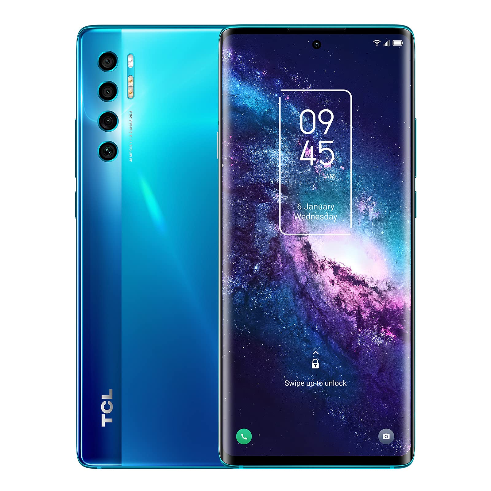 TCL 20 Pro 5G Unlocked Smartphone with 6.67 inch AMOLED FHD+ Display, 48MP OIS Quad Camera, 6GB+256GB, 4500mAh Battery, US 5G Verizon Cellphone, Marine Blue, Does not Support AT&T 5G